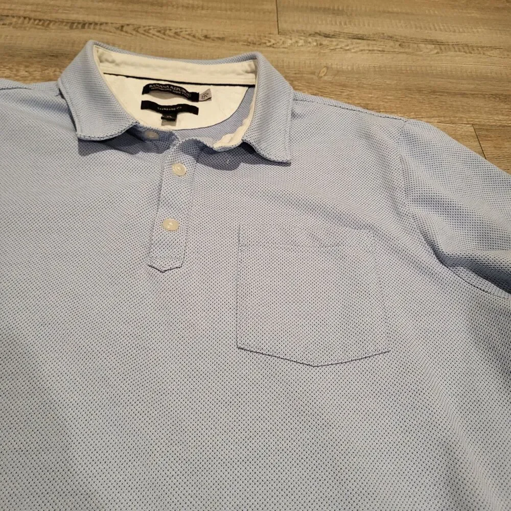 Banana Republic Performance Pique Standard Fit Short Sleeve Polo Shirt Mens XL